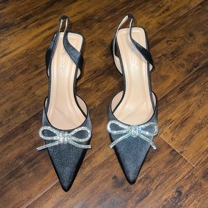 Sparkly Bow Heels